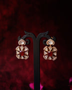 ROOP- Red Gemstone Elegant Earrings