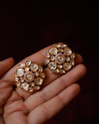 ROOP- Floral Gemstone Studs Earrings