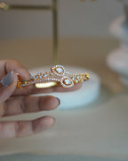ORO- Ad Studded Leaf Style Bracelet
