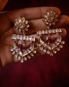 ROOP- Gold & Ruby Bridal Earrings