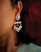 ROOP- Gold & Ruby Bridal Earrings