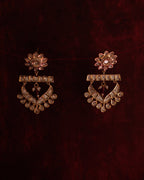 ROOP- Gold & Ruby Bridal Earrings