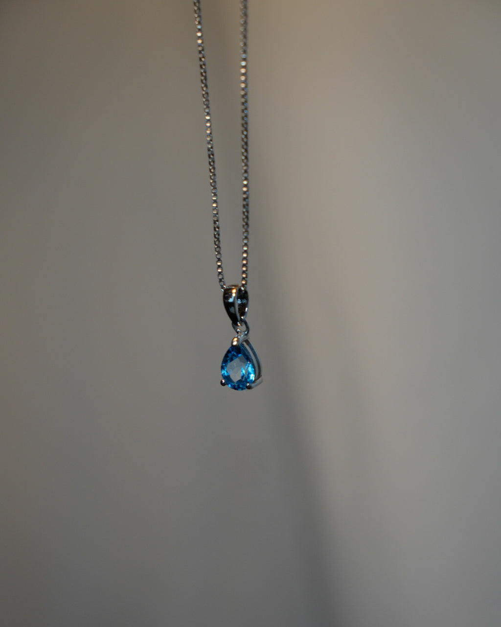 ARTEMIS-Ocean Blue Topaz Pendant In 925 Silver