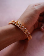 ORO- Beautiful AD Gold Plated Bangles