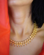 ORO-Gold Necklace with Earrings