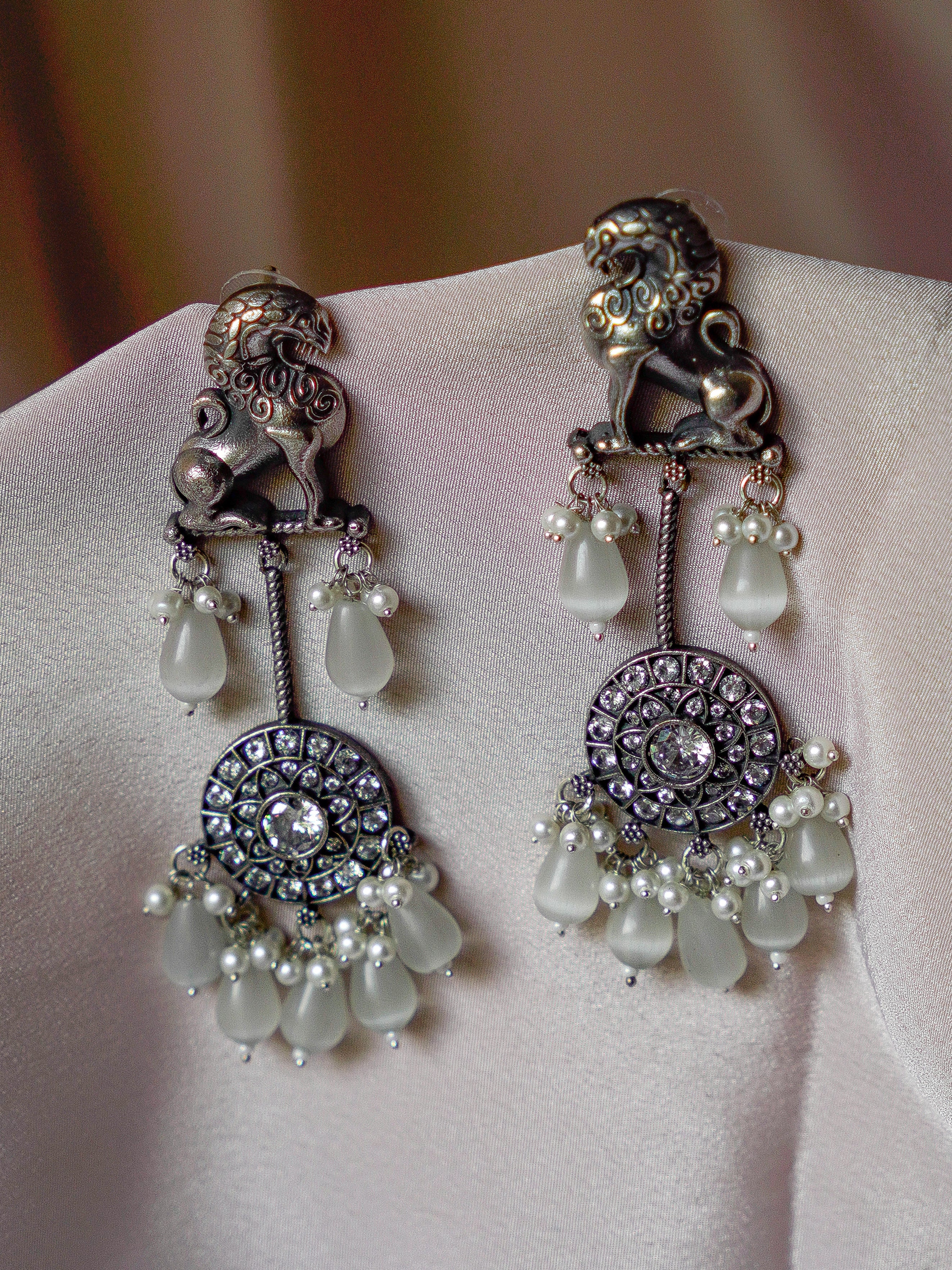 Anassa-Exquisite Carved Beaded Earrings
