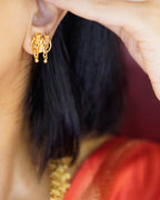 ORO-Gold Necklace with Earrings