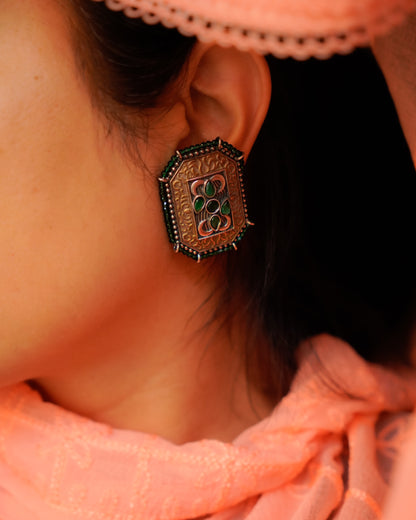 Anassa- Dual Tone Elegant Earrings