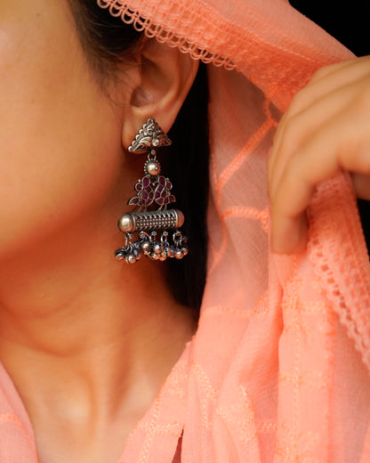 Anassa-Bird Motif Stone Earrings