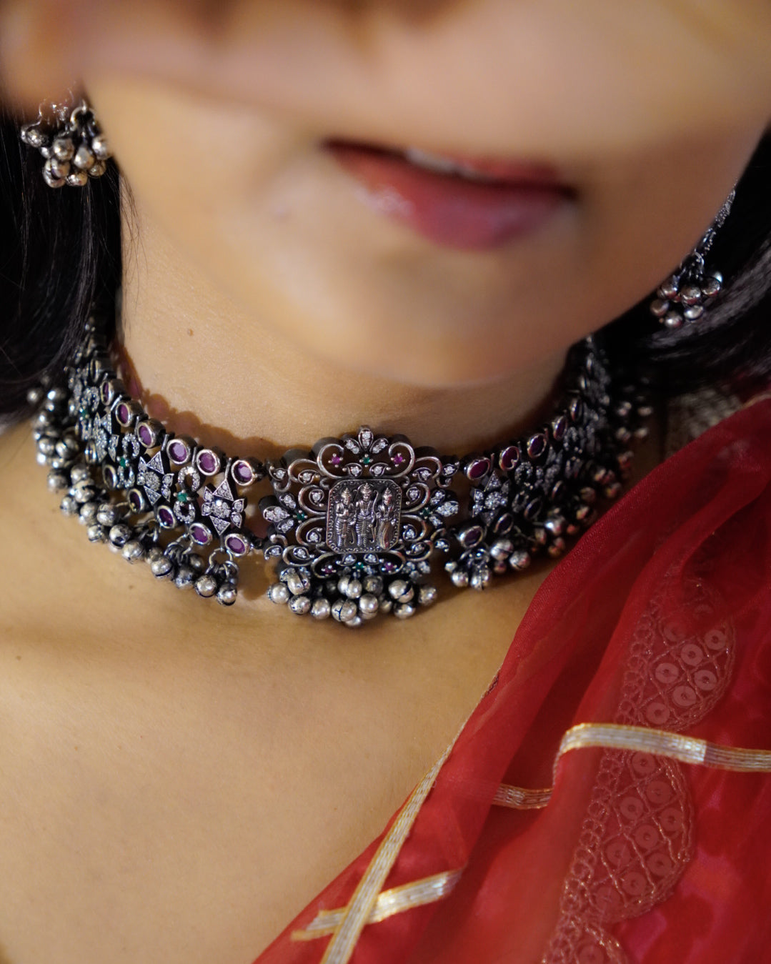 Anassa- Floral Devi Choker Necklace Set
