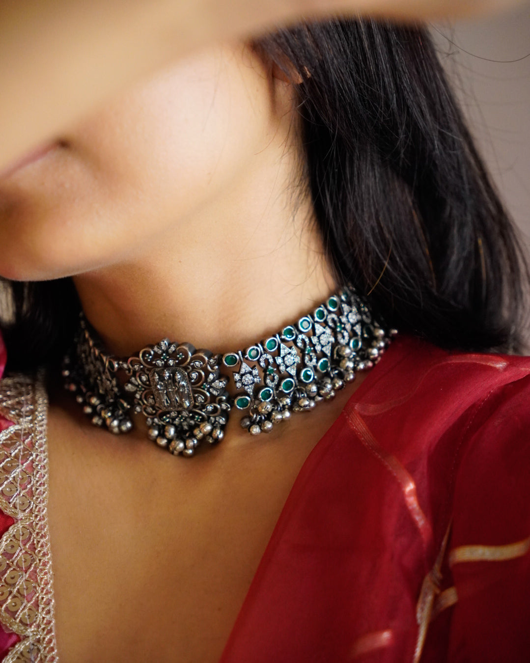 Anassa- Floral Devi Choker Necklace Set