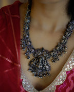 Anassa-Multi stone Goddess Laxmi Temple Necklace Set