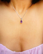 ARTEMIS- Purple Sunset Amethyst Pendant In 925 Silver