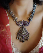 Anassa- Rani colour Lotus Devi Long Necklace Set