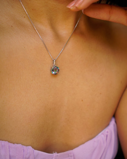 ARTEMIS- Mystic Topaz Pendant In 925  Silver