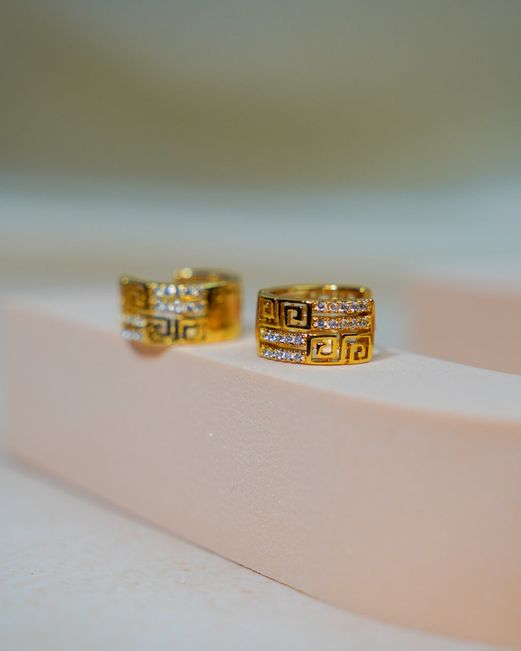 ORO- Intricate Minimal Hoops Earrings