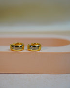 ORO-Round Everyday wear Hoops