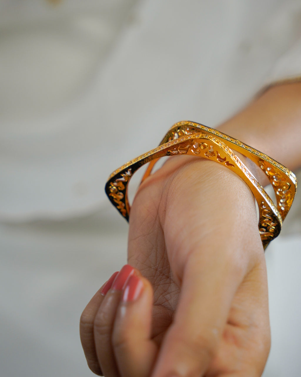ORO-Squared Gold Plated Bangle