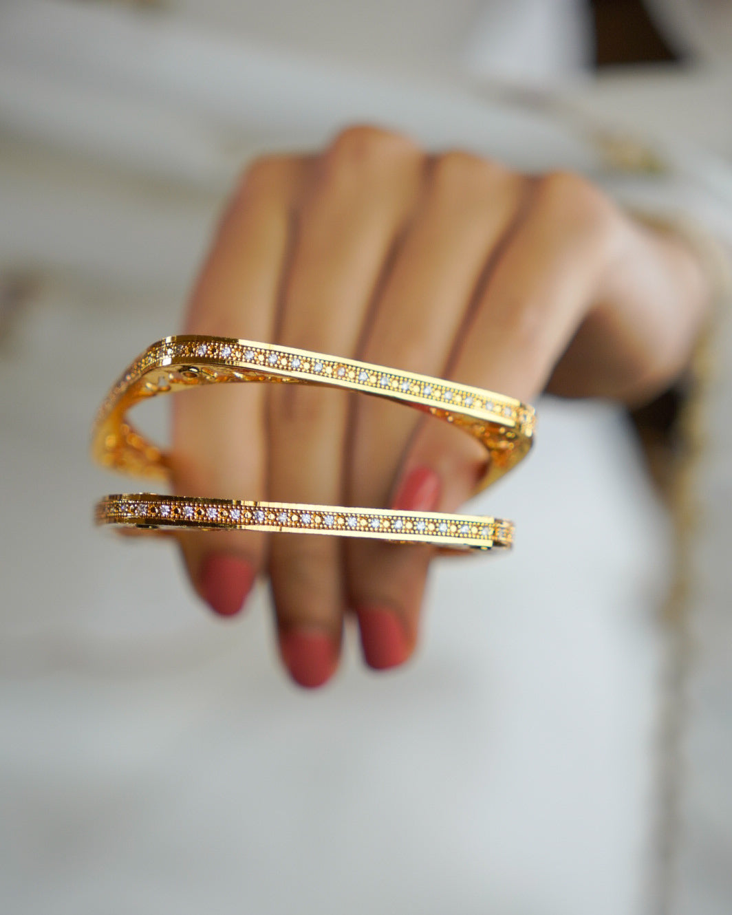 ORO-Squared Gold Plated Bangle