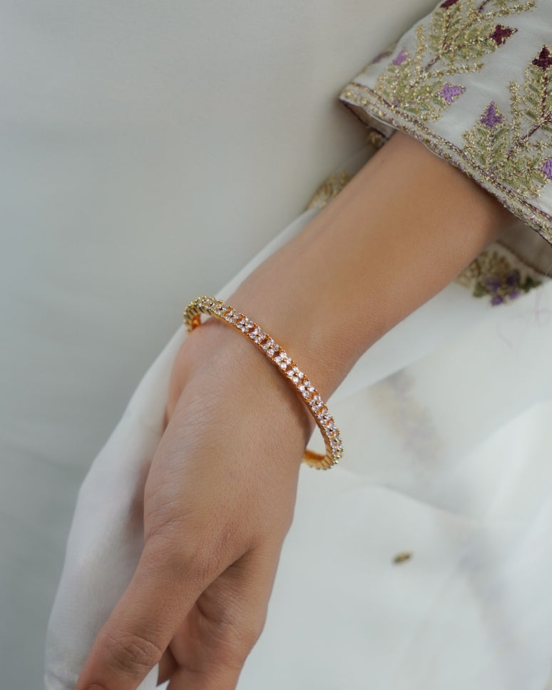 ORO- Beautiful AD Gold Plated Bangles