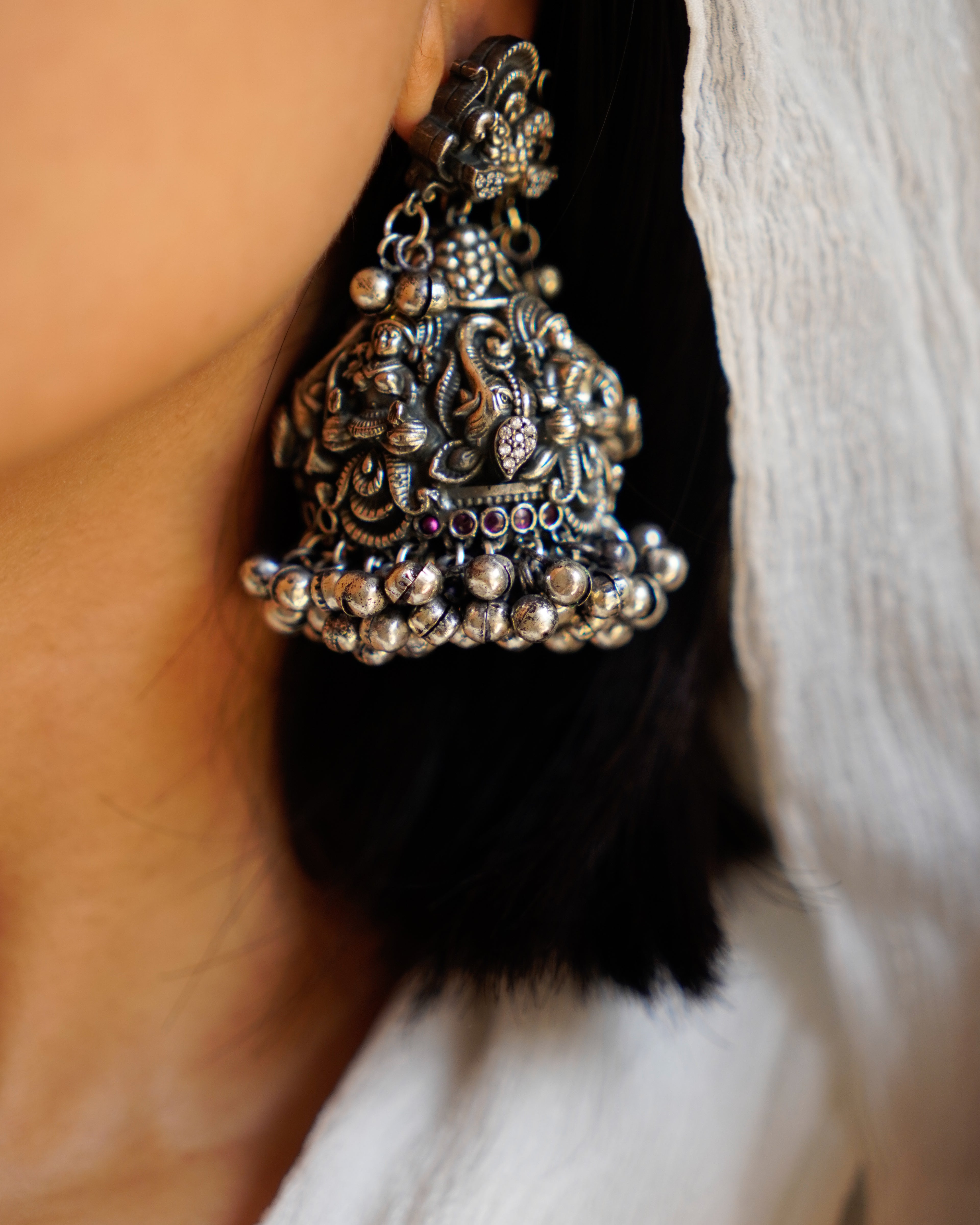 Anassa-Stunning Goddess Jhumka Earrings