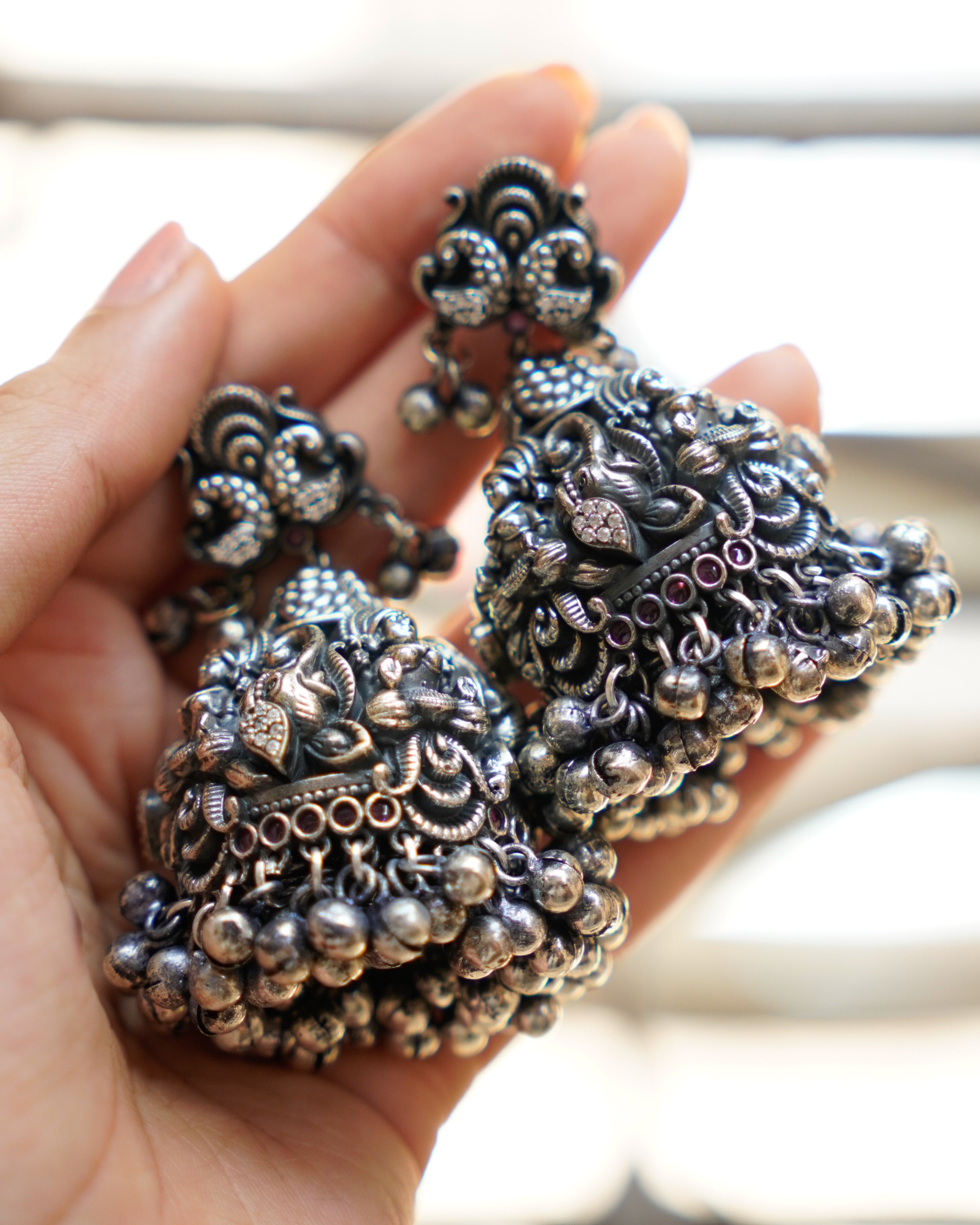 Anassa-Stunning Goddess Jhumka Earrings