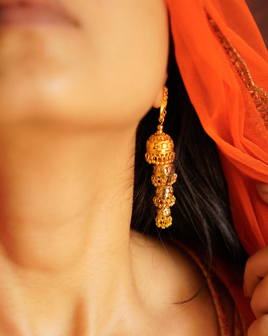 ORO-Gilded Perfection Stunning Gold Jhumka