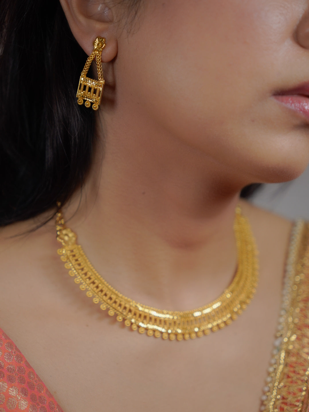 ORO-Majestic Gold Necklace Set