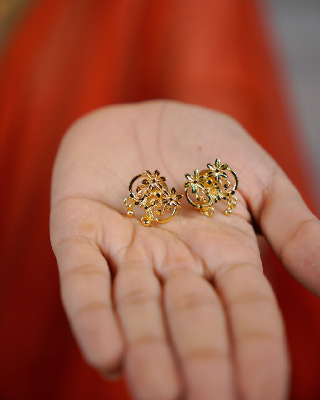ORO-Gold Necklace with Earrings