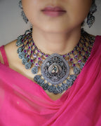 Anassa- Peacock Devi Coin Necklace Set