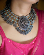 Anassa- Peacock Devi Coin Necklace Set