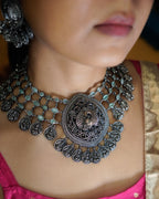 Anassa- Peacock Devi Coin Necklace Set
