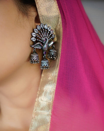 Anassa-Opulent Peacock Earrings