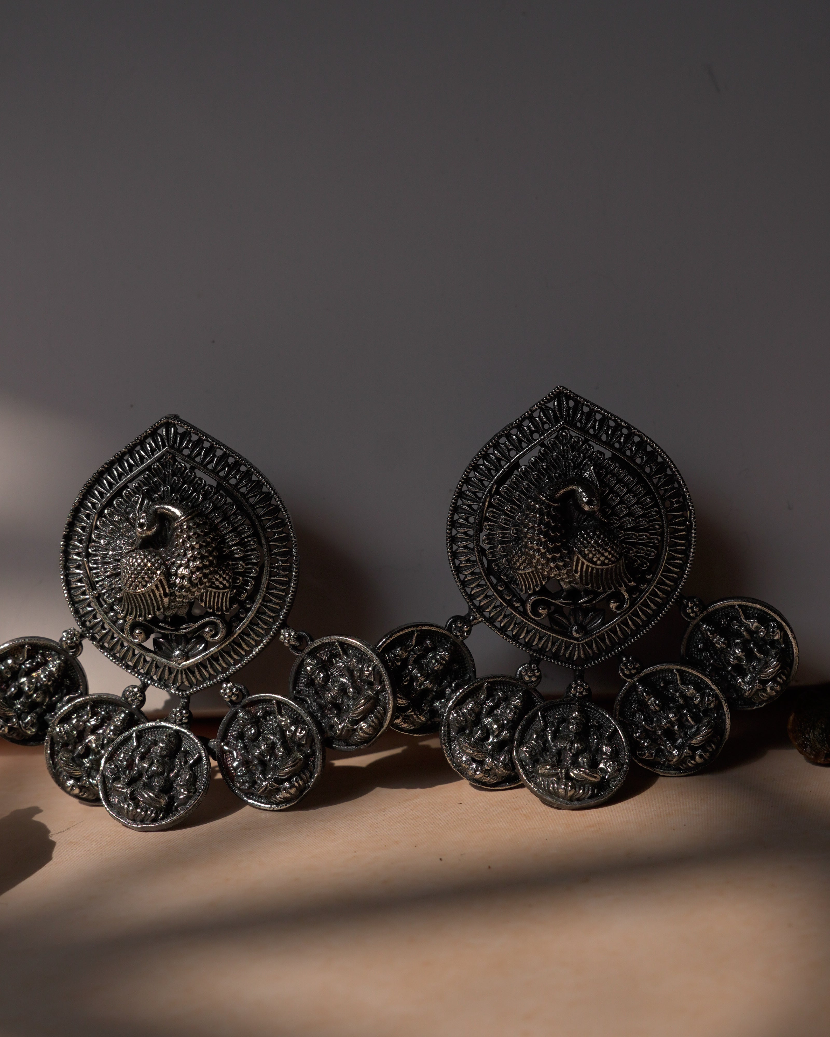 Anassa- Peacock Devi Coin Necklace Set