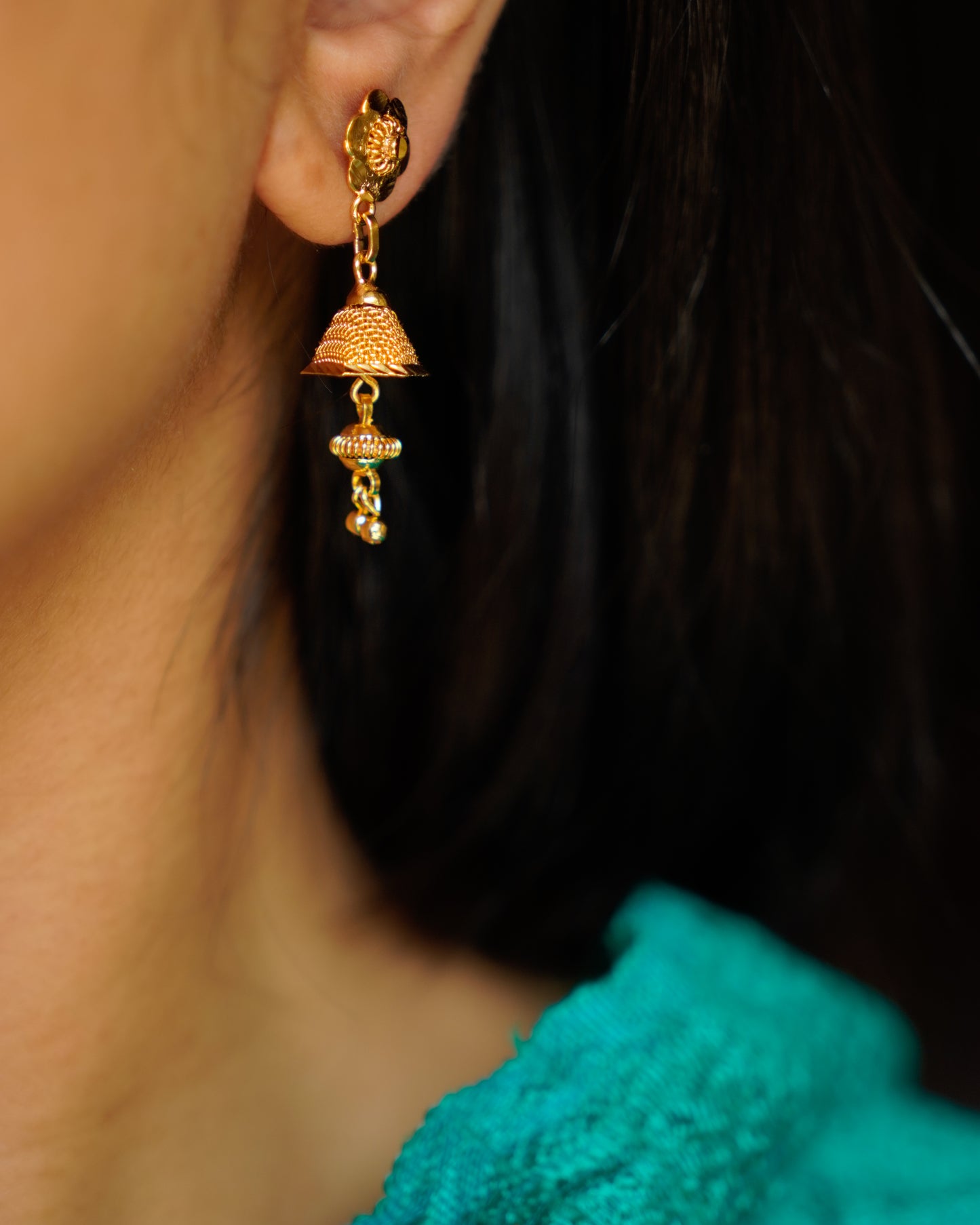 ORO- Mystic Floral Mini Jhumki