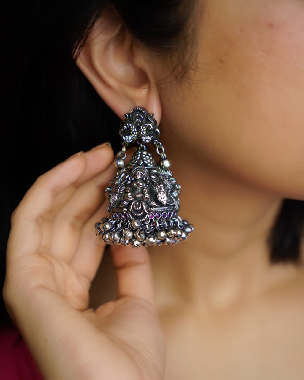 Anassa-Stunning Goddess Jhumka Earrings