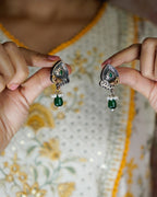 Anassa-Dual Tone Moti Floral Necklace Set