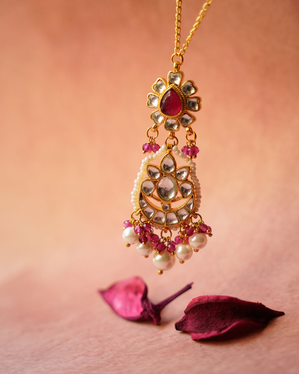 ZIKHIN- Timeless elegance Kundan Stone Necklace Set