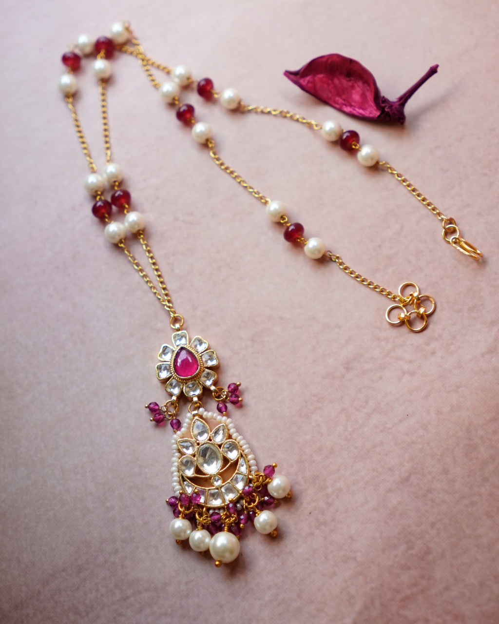 ZIKHIN- Timeless elegance Kundan Stone Necklace Set