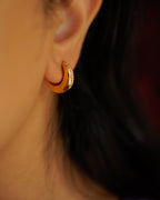 ORO- Gold Plated Minimal Round Hoops