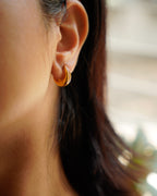 ORO- Gold Plated Minimal Round Hoops