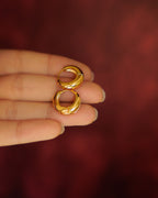 ORO- Gold Plated Minimal Round Hoops