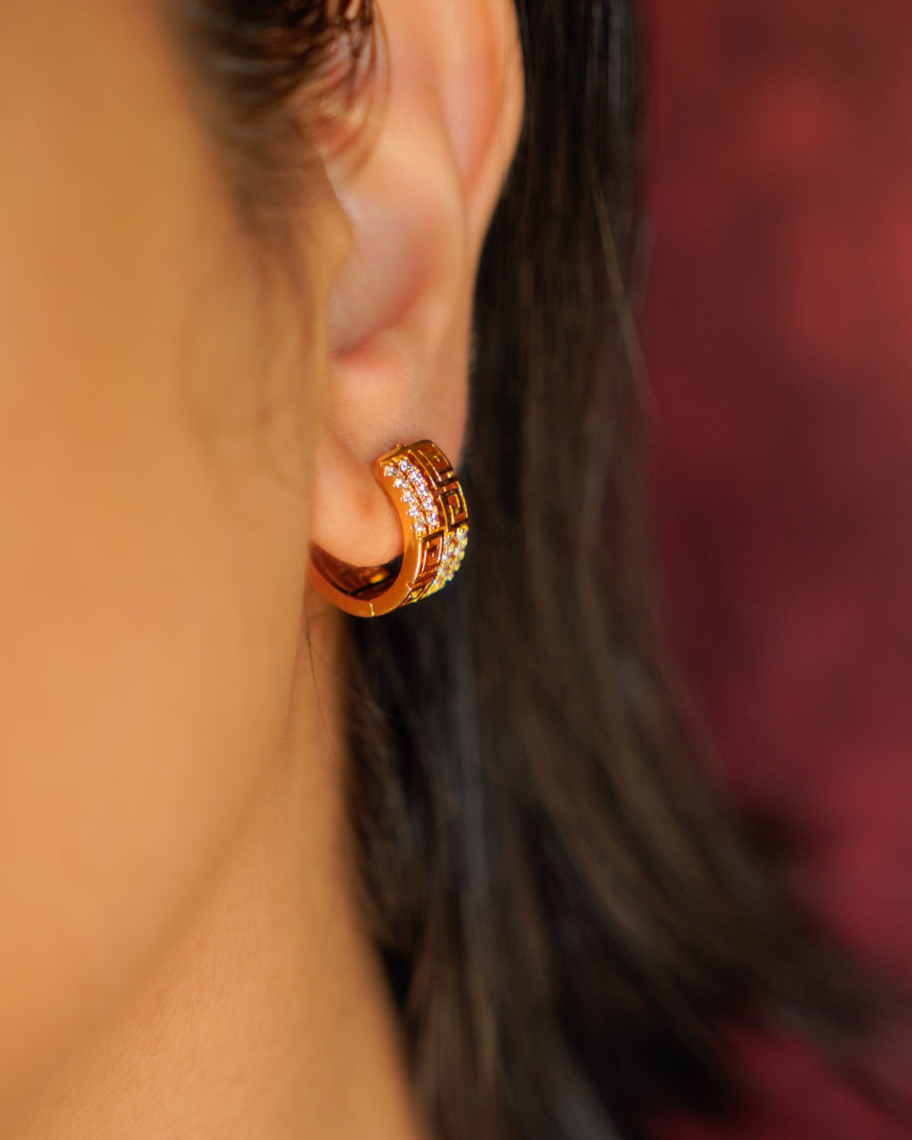 ORO- Intricate Minimal Hoops Earrings