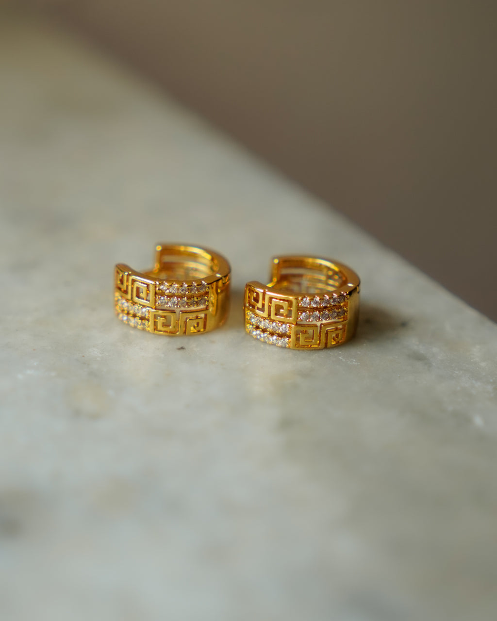 ORO- Intricate Minimal Hoops Earrings