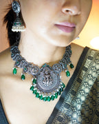 Anassa- Divine Laxmi's Pearl Temple Necklace Set
