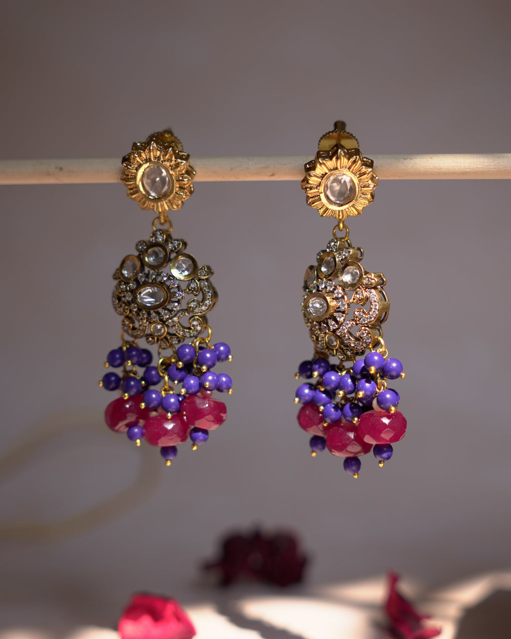 ZIKHIN- Beautiful Palki Stonework Kundan Choker Set