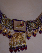 ZIKHIN- Beautiful Palki Stonework Kundan Choker Set