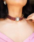 ZIKHIN- Elegant Diva Choker Necklace With Matching Earrings