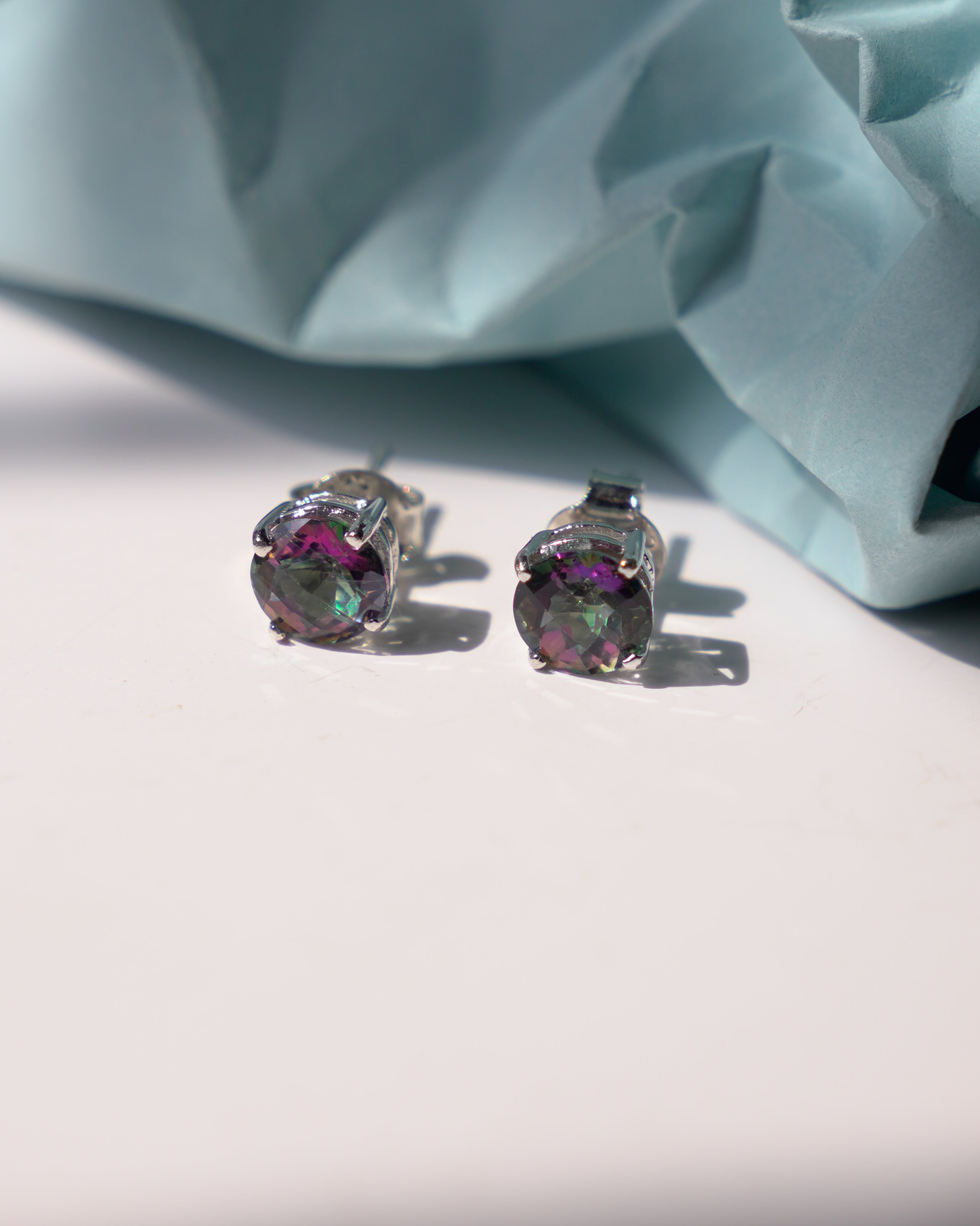 ARTEMIS- Mystic topaz Earrings In 925 silver