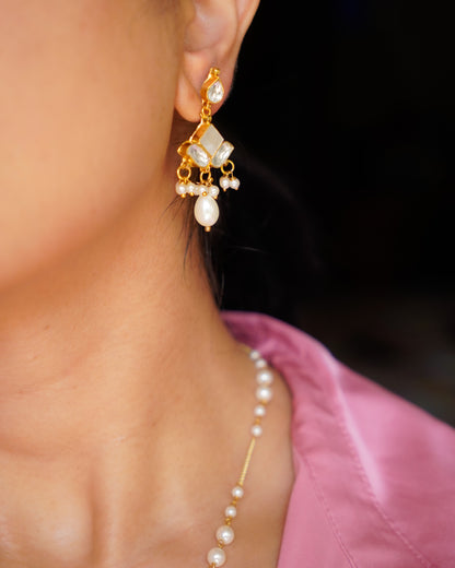 ZIKHIN-Long Multi Colour Jadau Kundan Necklace Set
